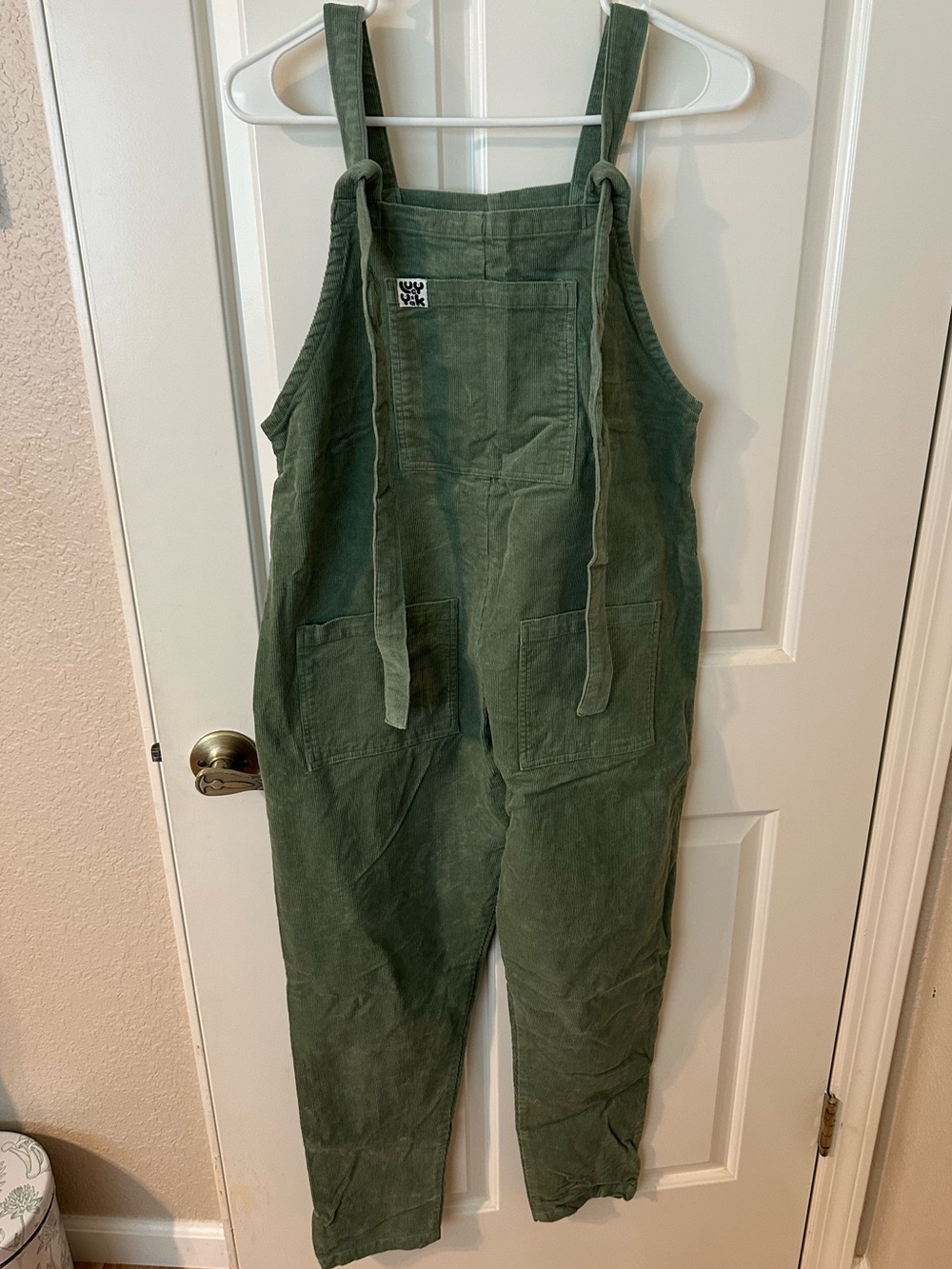 Lucy & Yak Organic Original Corduroy Dungarees in Green Bay